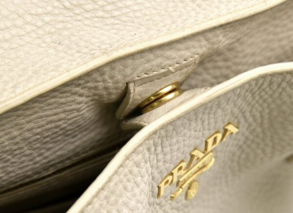 11720191 5 Prada Shoulder Bag Leather Vitello Ivory