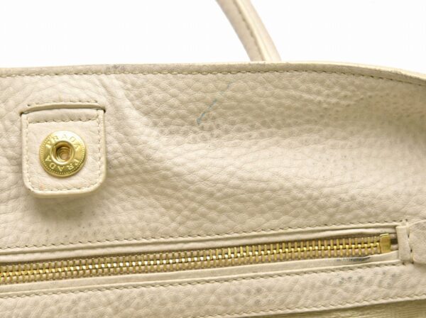 11720191 8 Prada Shoulder Bag Leather Vitello Ivory