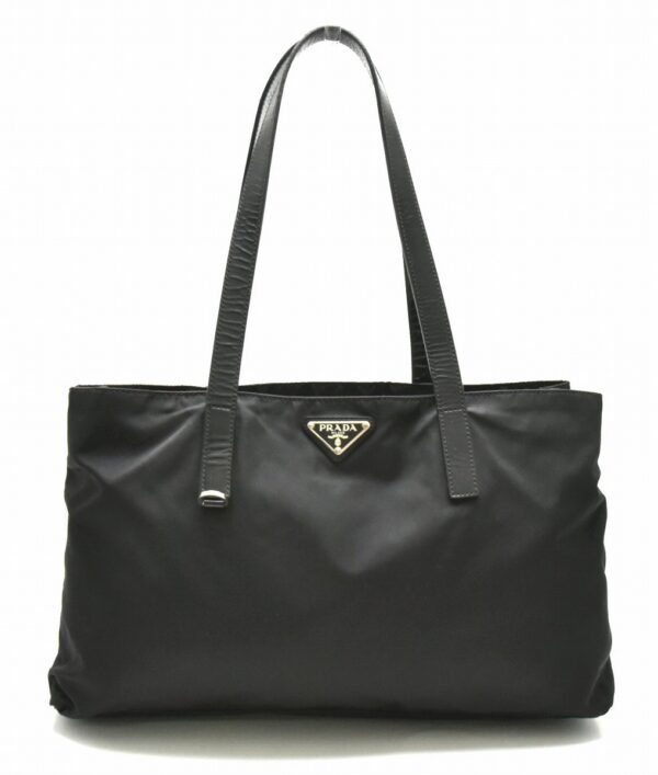 11720207 Prada Tote Bag Nylon Leather Nero Black