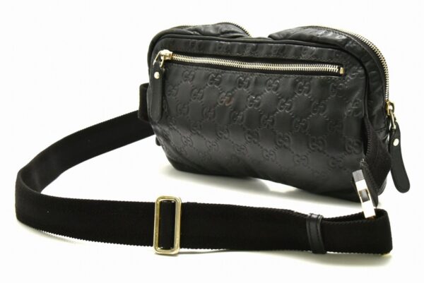 11720213 1 Gucci Guccisima Waist Bag Leather Black