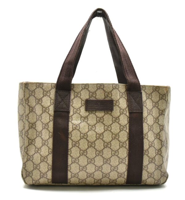 11720234 Gucci GG Supreme Tote Bag Handbag Khaki Beige Brown