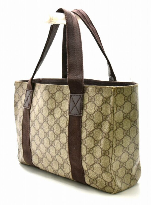 11720234 1 Gucci GG Supreme Tote Bag Handbag Khaki Beige Brown