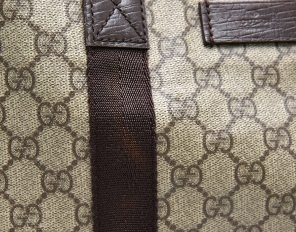 11720234 6 Gucci GG Supreme Tote Bag Handbag Khaki Beige Brown