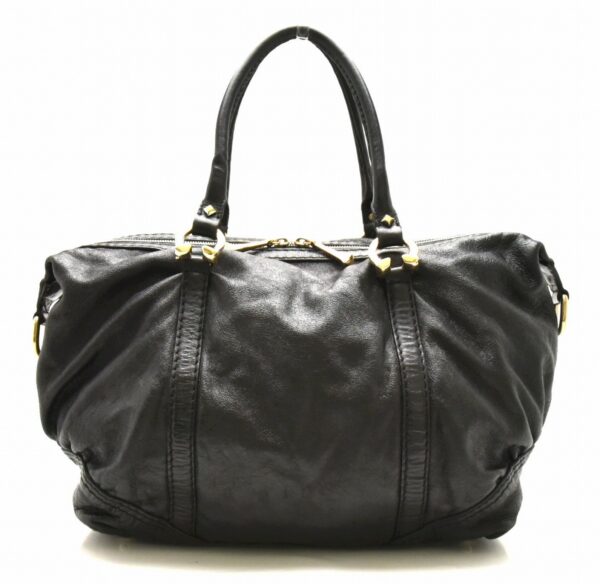 11720892 Gucci Mini Tote Bag Leather Black