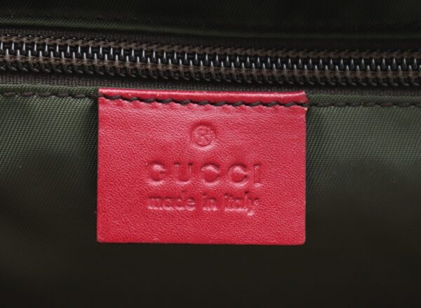 11720945 8 Gucci GG Handbag Leather Khaki Beige Red