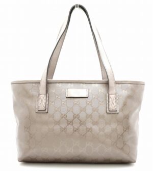 11721341 Gucci Brown GG Canvas Leather Peggy Braided Tote