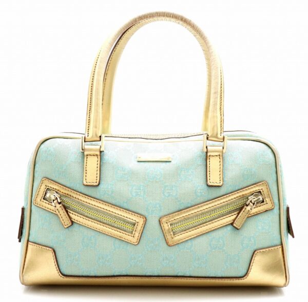 11721364 Gucci GG Mini Handbag Metallic Sky Blue