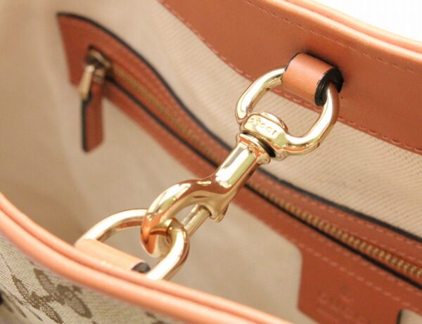 11730854 5 Gucci GG Heart Bit Tote Bag Bamboo Khaki Beige