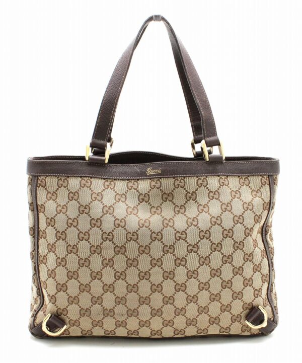 11730863 Gucci GG Shoulder Tote Khaki Beige Brown