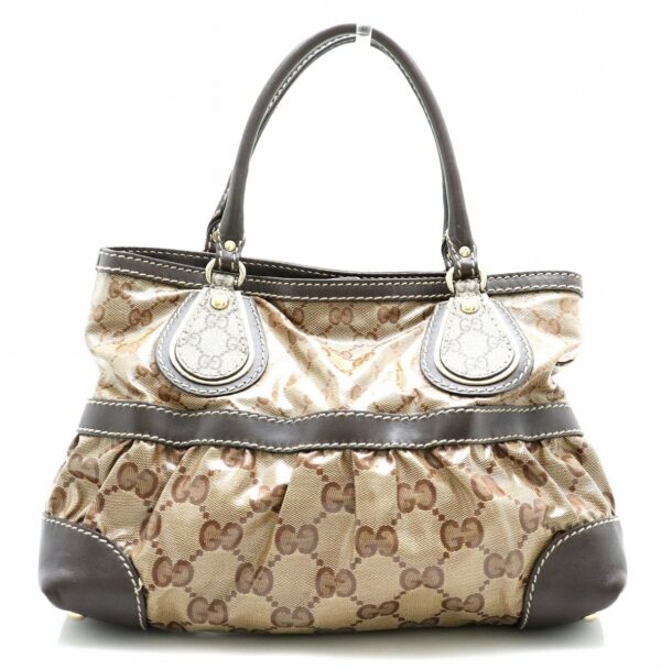 11731305 Gucci GG Crystal Handbag Khaki Beige Brown