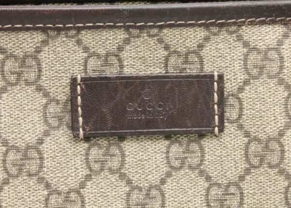 11740111 8 Gucci GG Supreme Tote Shoulder Bag Beige Brown