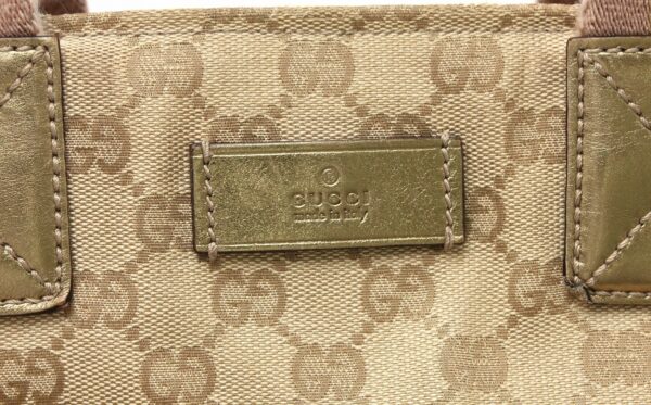 11740151 8 Gucci GG Sherry Line Tote Bag Khaki Beige Pink