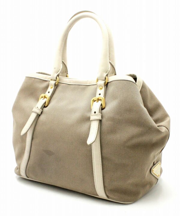 11740152 1 Prada Jacquard Handbag Khaki Beige