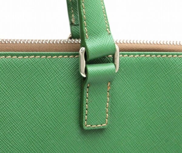 11740257 6 Prada Leather Briefcase Document Bag Green