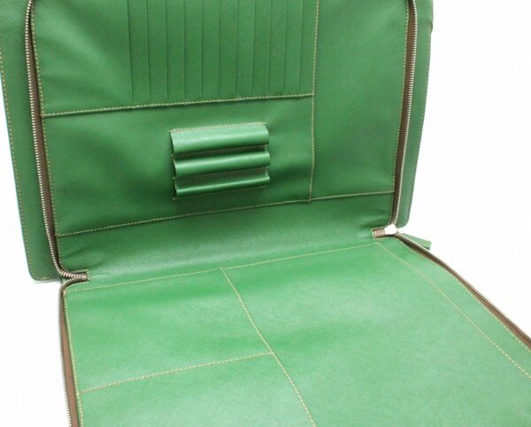 11740257 7 Prada Leather Briefcase Document Bag Green