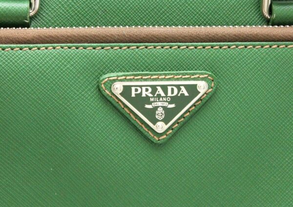 11740257 8 Prada Leather Briefcase Document Bag Green