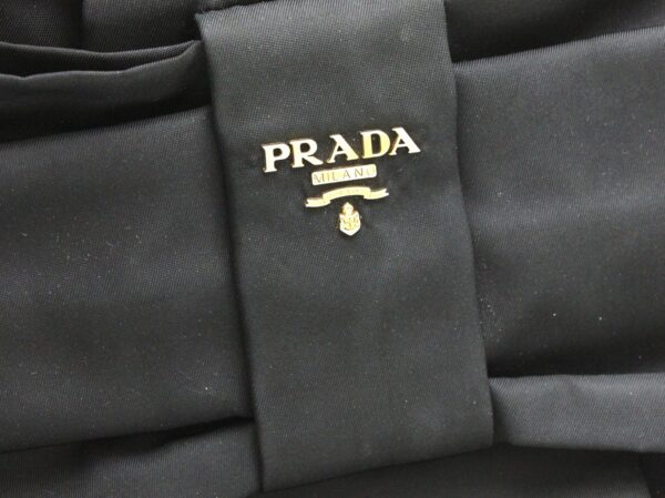 11741123 8 Prada Mini Tote Bag Ribbon Nylon Black