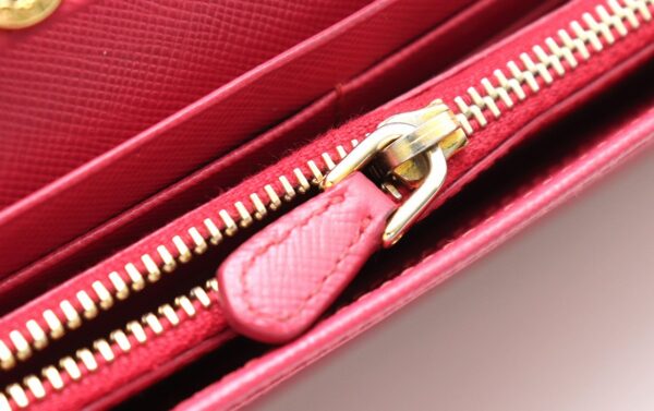 11741964 4 Prada Chain Wallet 3WAY Saffiano Peonia Pink