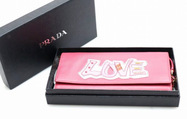 11741964 8 Prada Chain Wallet 3WAY Saffiano Peonia Pink