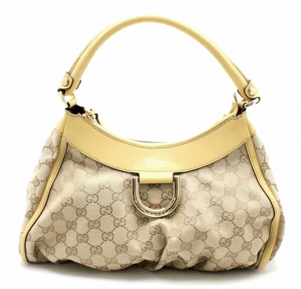 11741979 Gucci GG Abbey Handbag Beige Cream Yellow