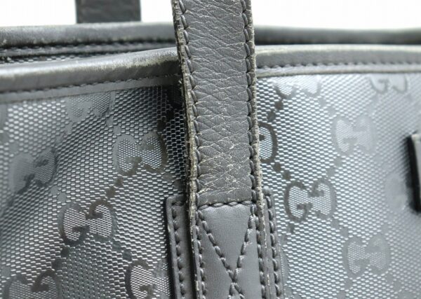 11751510 6 Gucci GG Implement Leather Tote Metallic Gray