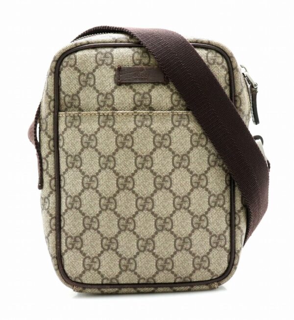 11751612 Gucci GG Supreme Crossbody Bag Beige Brown