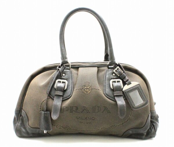 11751618 Prada Bag Jacquard Leather Nero