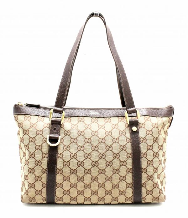 11760175 Gucci GG Abbey Shoulder Tote Khaki Beige Brown