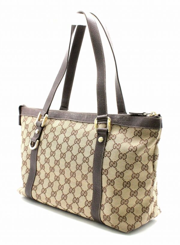 11760175 1 Gucci GG Abbey Shoulder Tote Khaki Beige Brown