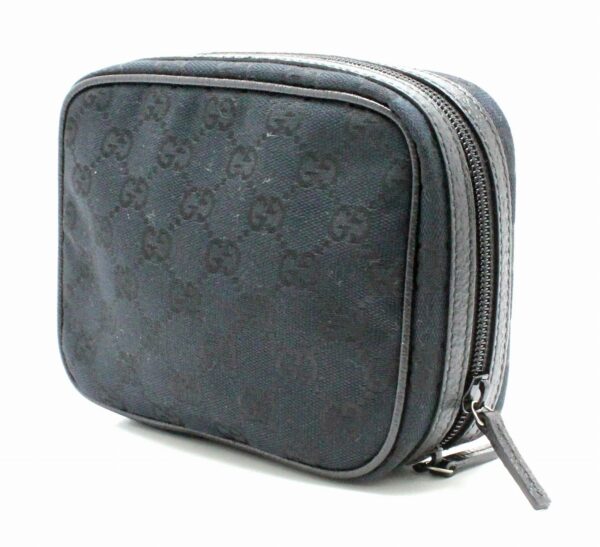 11761097 1 Gucci GG Makeup Pouch Leather Black