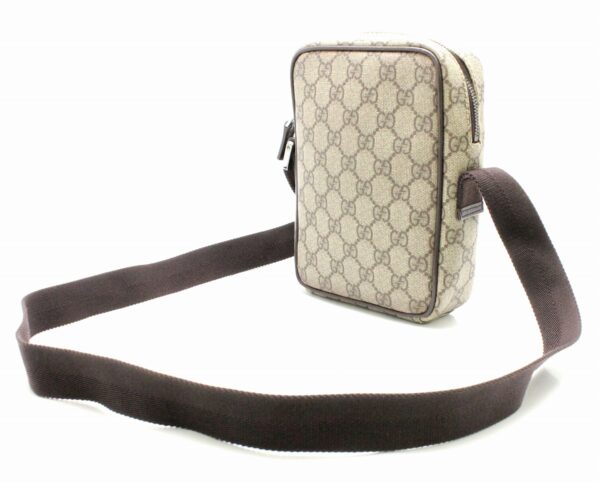 11761248 1 Gucci GG Supreme Shoulder Bag Khaki Beige Brown