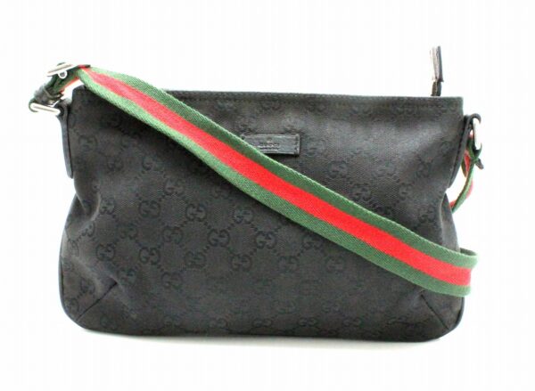 11761305 Gucci GG Crossbody Shoulder Bag Black Sherry Line