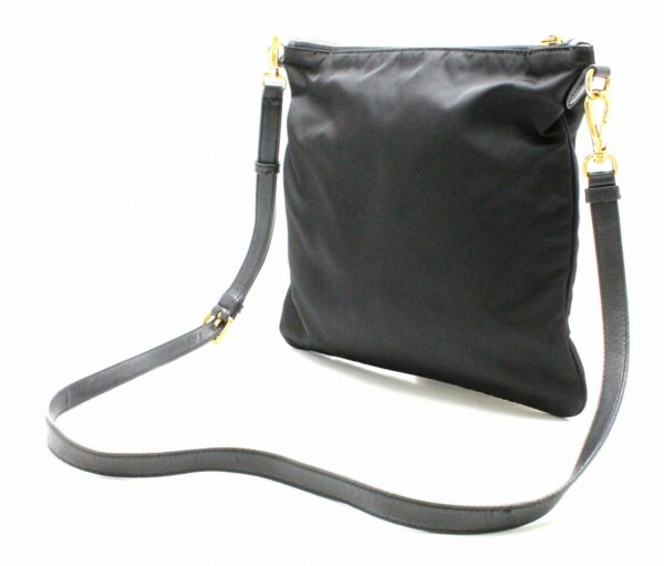 11770138 1 Prada Ribbon Motif Shoulder Bag Nylon Black