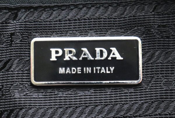 11780027 8 Prada Glace Calf Shoulder Bag Leather Nylon Black