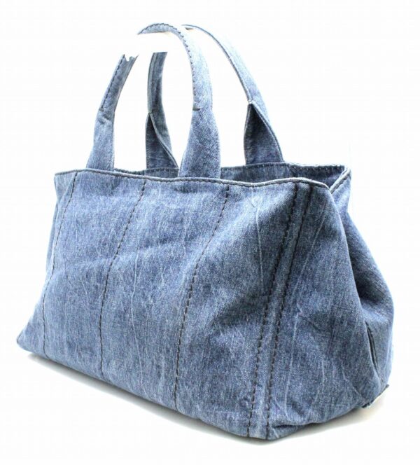 11781092 1 Prada Canapa Tote Bag Canvas Denim Avio Blue