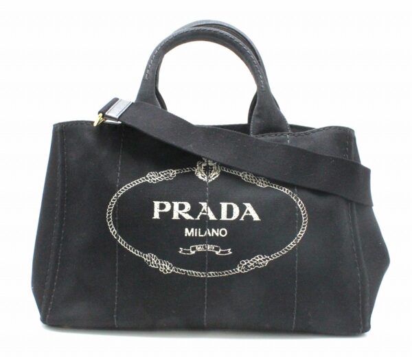 11781174 Prada Canapa 2WAY Tote Bag Nero Black