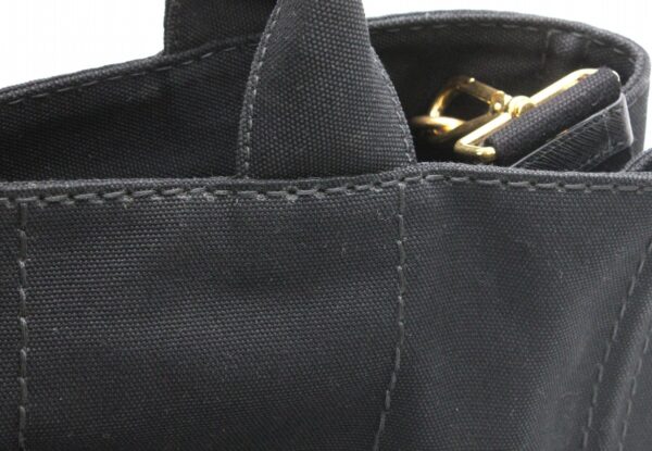 11781174 6 Prada Canapa 2WAY Tote Bag Nero Black