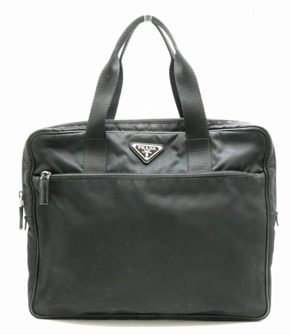 11800017 Prada Nylon Briefcase Nero Black