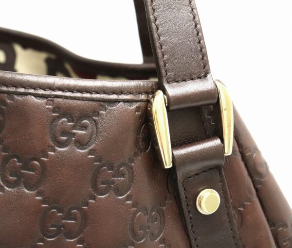 11800225 6 Gucci GG Tote Bag Leather Brown