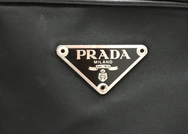 11800278 8 Prada Nylon Handbag Shoulder Bag Leather Nero Black