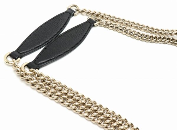 11810128 3 Gucci Soho Leather Chain Bag Black