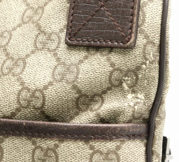 11820899 6 Gucci GG Supreme Shoulder Bag Leather Khaki Beige Brown