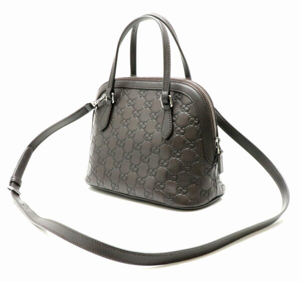 11821071 1 Gucci Guccisima Handbag 2WAY Shoulder Bag Leather Brown