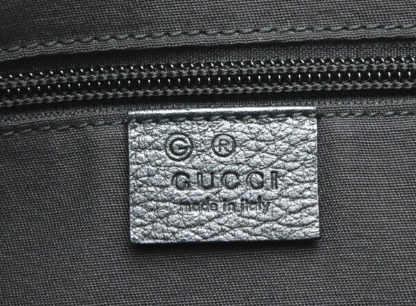 11822044 7 Gucci GG Nylon Shoulder Bag Diagonal Leather Black