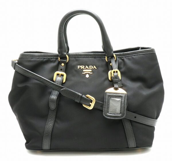 11830070 Prada 2WAY Handbag Crossbody Nylon Leather Nero Black