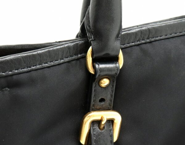 11830070 6 Prada 2WAY Handbag Crossbody Nylon Leather Nero Black