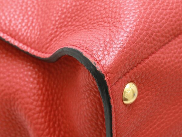 11830254 2 Prada 2WAY Tote Bag Leather Vitello Dino Rosso Red