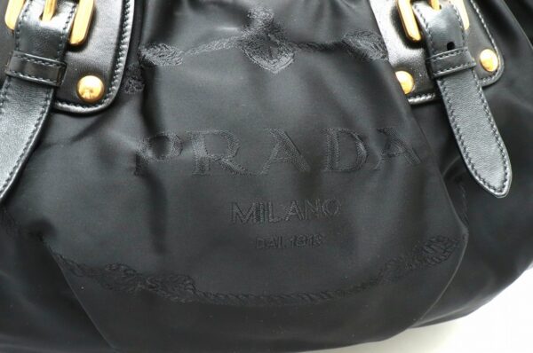 11830258 7 Prada 2WAY Shoulder Bag Nylon Leather Black