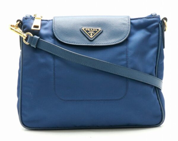 11830260 Prada Nylon Shoulder Bag Crossbody Royal Blue