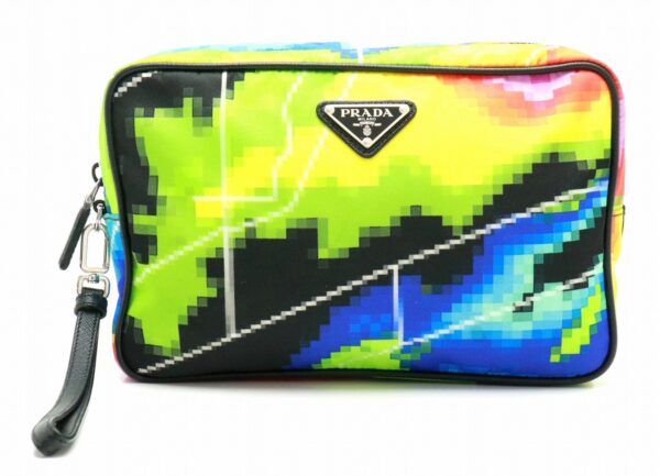 11830263 Prada Nylon Pouch Multi Pouch Leather Multi Color